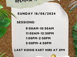 Father's day Opening Hours!