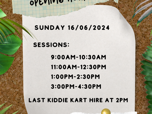 Father's day Opening Hours!
